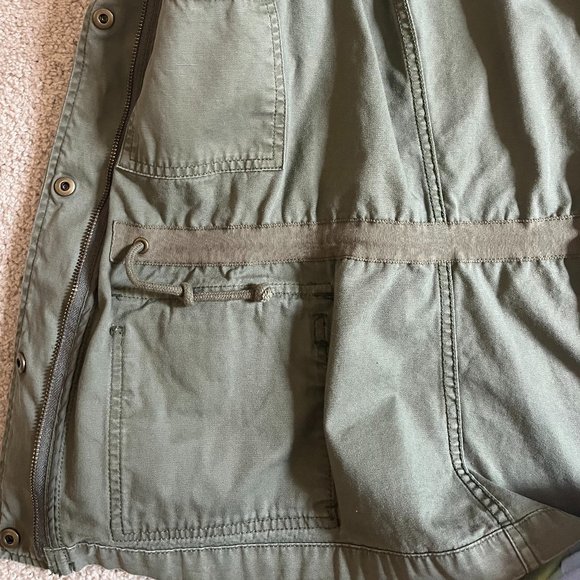 **Madewell "Passage Jacket" | XXS | Army Surplus Green | Cinch Waist | Pockets** - Picture 7 of 12